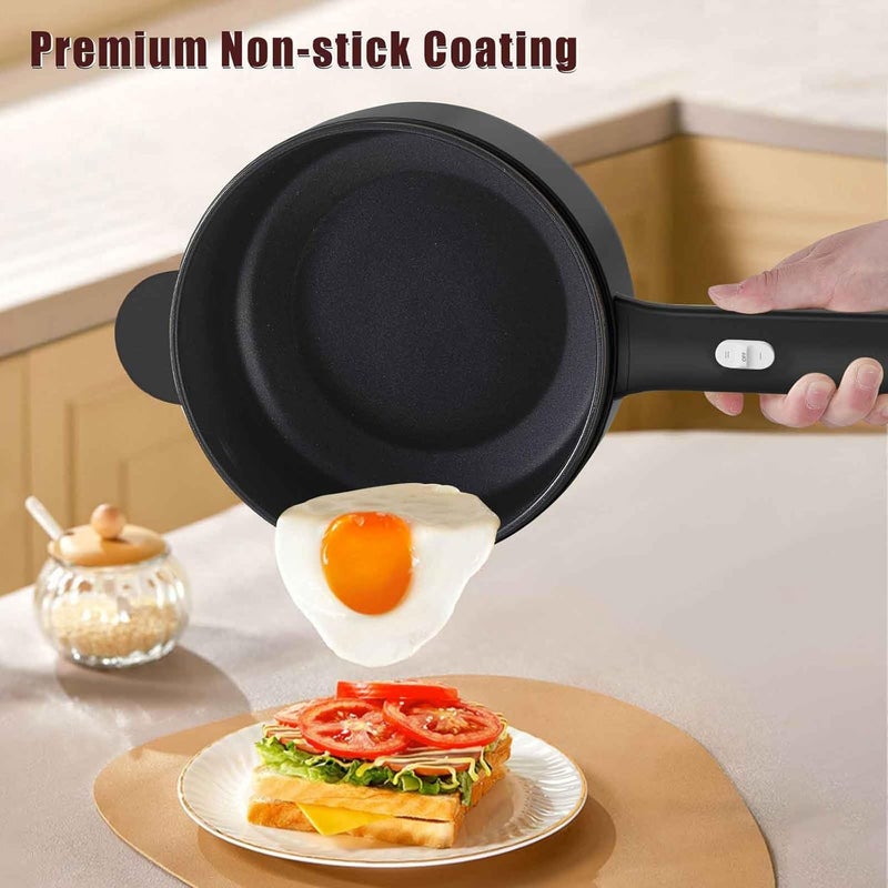 DEZIN Electric Cooker, 2L Non-Stick Sauté Pan, Rapid Noodles Cooker, Mini Pot for Ramen with Power Adjustment, Dorm Room Essential - Image 3
